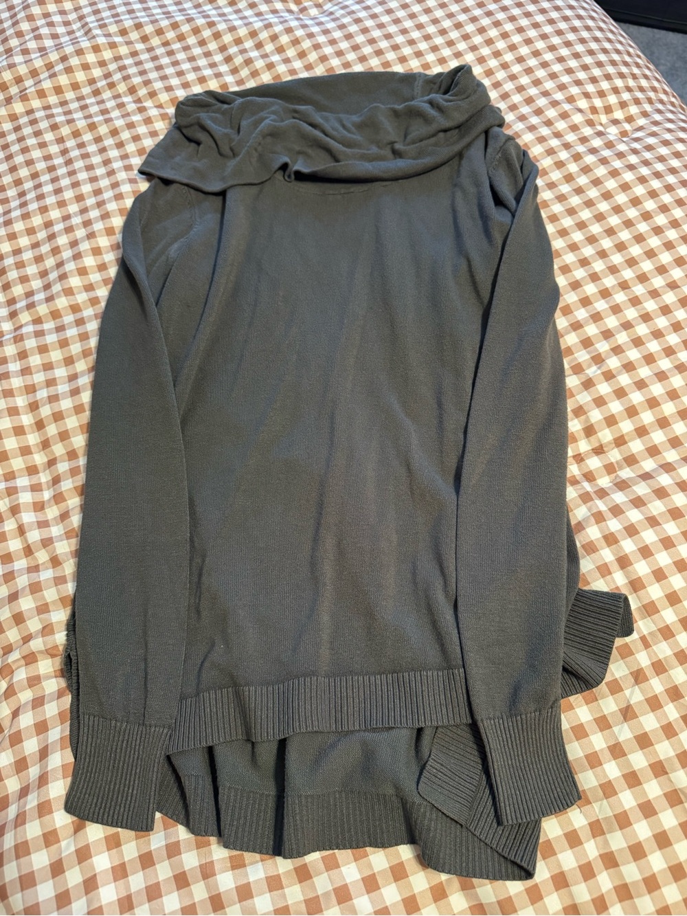 Women's Dark Gray Cowl Neck Sweater
